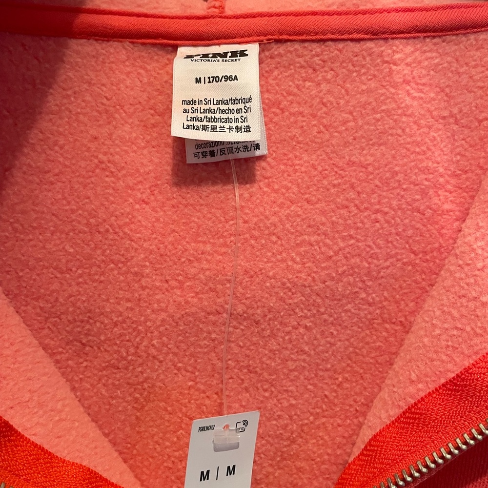 PINK Victoria's Secret Coral Zip-Up Hoodie - Picture 3 of 16